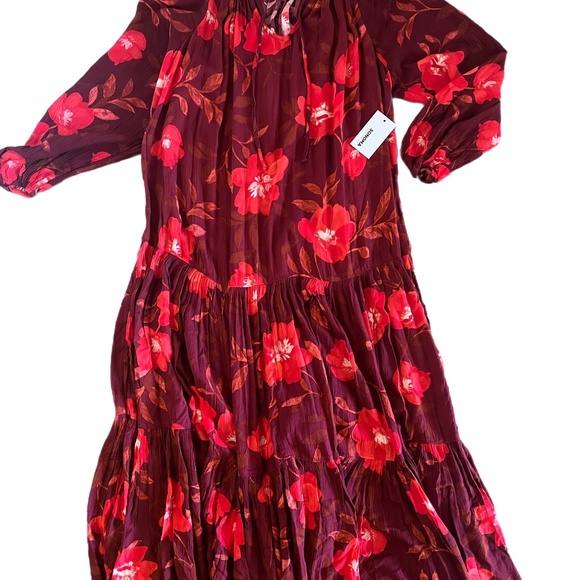 NWT maxi tiered ruffles grannycore cottage core boho floral dress - Picture 1 of 4